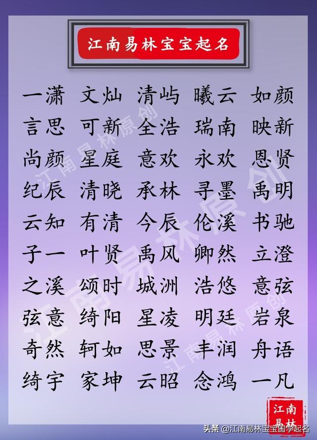 生辰八字起朗朗上口的名字男孩