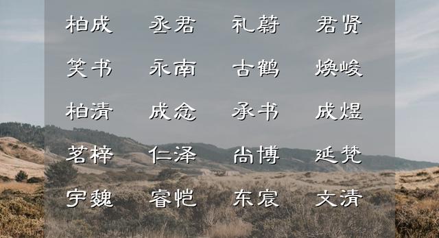 男孩生辰八字起名字